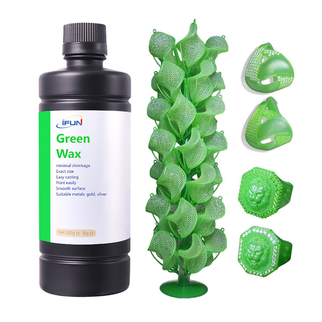 IFUN Green Wax Resin IF700D for LCD/DLP 3D Printers-High Precision Jewelry Casting Model