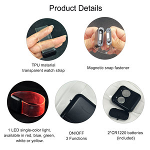Bracelet magnétique lumineux personnalisé avec logo gravé pour les événements musicaux et festifs, concerts de Noël et <span class=keywords><strong>du</strong></span> Nouvel An - Product Image 6