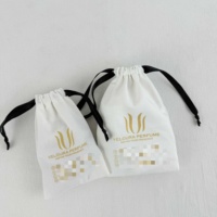 Petite pochette en coton avec cordon de serrage, mini sac de rangement pour rouges à lèvres, tampons, autocollants faits main, bougies, emballage de bijoux et montres