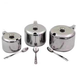 Réservoir de conditionnement en métal pour glutamate monosodique, avec couvercle et godet à sucre, pour la vente en gros ou la production sur mesure - Product Image 4