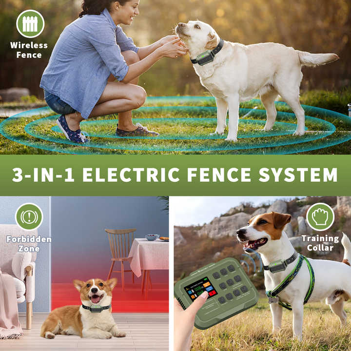 Outdoor Portable IPX7 Waterproof GPS Wireless Dog Fence Electric Shock ... - Portable Dog Containment Unit