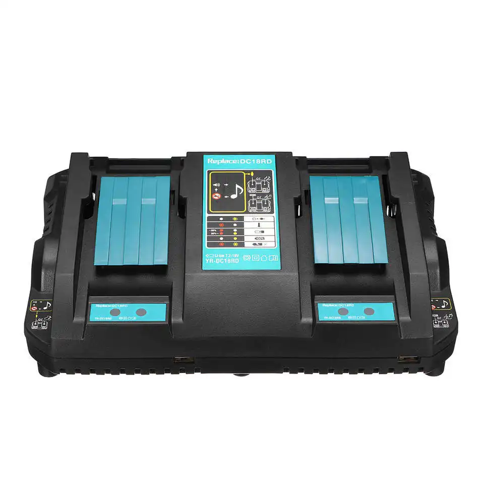 Substituição para Makita 7.2V-18V li ion bateria Dual Charger substituição para DC18RD lítio bateria rápida carregador de bateria rápida