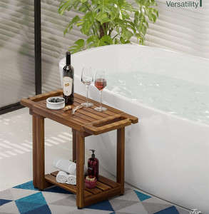 <span class=keywords><strong>Banc</strong></span> <span class=keywords><strong>de</strong></span> douche en <span class=keywords><strong>bois</strong></span> réglable durable personnalisé, imperméable, avec étagère <span class=keywords><strong>de</strong></span> rangement pour <span class=keywords><strong>salle</strong></span> <span class=keywords><strong>de</strong></span> <span class=keywords><strong>bain</strong></span>, chambre à coucher - Product Image 5