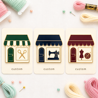 Support magnétique en émail personnalisé pour aiguilles de couture, ciseaux et machine à coudre, pour vitrine de boutique de couture et atelier de tailleur