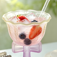 Gobelet en verre dégradé de luxe en gros avec motif nœud papillon |   Verre à vin en cristal fait main pour mariage, fête nuptiale, cadeau de douche nuptiale