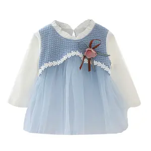 Baby Girl Autumn New Princess Kleid Neugeborene Freizeit kleider 0-3 Jahre Mädchen Kleidung Röcke