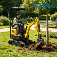 Mini-excavatrice ZIVEAO à chenilles, personnalisable, économique, populaire, pour jardin, ferme et maison