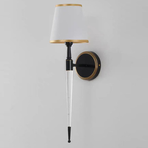 Appliques murales décoratives modernes, lampe de chevet avec abat-jour en tissu doré, luminaire mural pour salon, couloir, intérieur - Product Image 6
