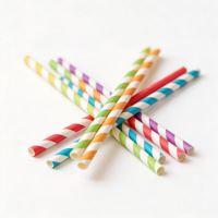 Pailles en papier jetables personnalisables avec emballage individuel
