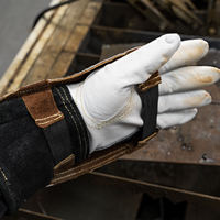 Gants de soudage YEESTECH, dos en cuir aluminisé, résistants aux hautes températures, ignifuges, durables
