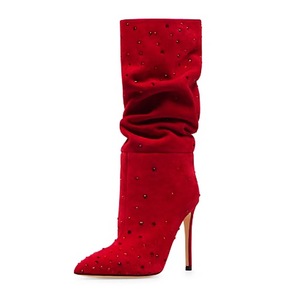 Botines de Moda Occidental para Mujer, de Ante y Cuero, con Plataforma, Tachonados, que Aumentan la Altura, para Invierno - Product Image 6