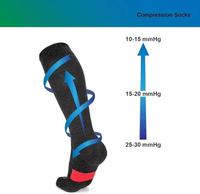 Chaussettes de compression au design néon pour femmes et hommes, meilleur soutien pour la circulation, idéales pour les soins médicaux, l'athlétisme et la course à pied