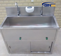 Évier médical Ginee en acier inoxydable à activation par capteur, lavabo sans contact pour les toilettes des hôpitaux