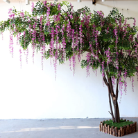 Arbre de glycine artificielle blanche QiHao, grand arbre pour la décoration de mariage et de fête