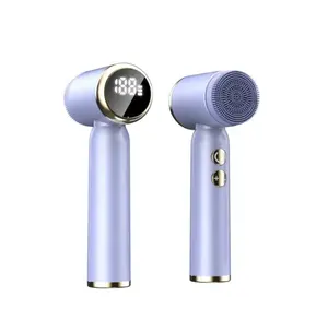 Điện LCD màn hình hiển thị mặt chà bàn chải mặt massager làm sạch bàn chải da sạch vẻ đẹp thiết bị rung Silicon