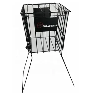 Display For Tennis Ball Trolley foldable Metal Wire Basket Display Rack tennis ball cart storage tennis ball basket