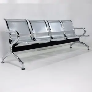 2 Seaters Stock Steel Waiting Chair Airport Hospital Lounge Bench Iron Leg Aluminium Alloy Leg Station
