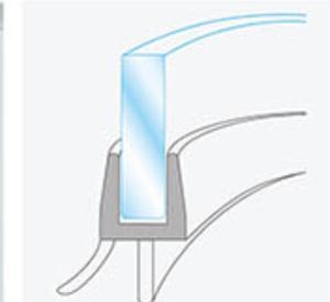 Sellos precurvados transparentes fáciles de detener Ajuste perfecto para la parte inferior de la puerta de pantalla curva y accesorios de ventana - Product Image 4
