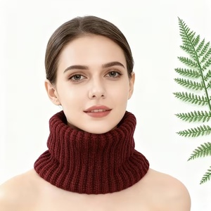Cache-cou côtelé minimaliste en <span class=keywords><strong>tricot</strong></span> épais de qualité supérieure, cache-cou thermique doux et confortable <span class=keywords><strong>pour</strong></span> femme, idéal <span class=keywords><strong>pour</strong></span> l'hiver et la mode. - Product Image 3
