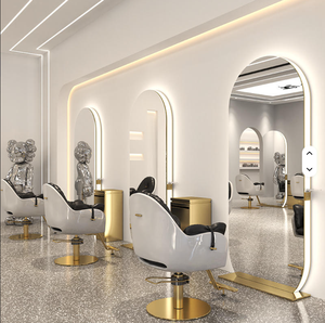 Juego de Muebles de Peluquería Económicos, Sillas de Estilismo, Espejo y Gabinete de Almacenamiento para Salón de Belleza - Product Image 5