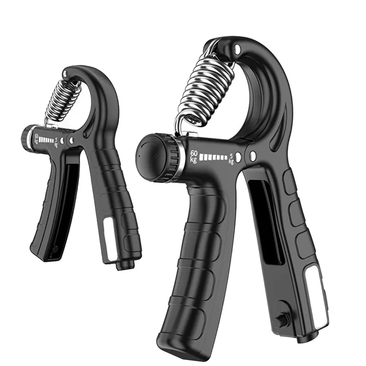 U-HOME Metal Gym Gripper Normal Adjustable Exercise Strengthener Counting Hand Grip Set With Arms