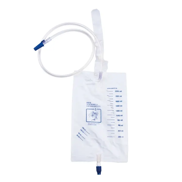 High quality portable sterile travel urine bag medical grade disposable adult emergency urine bag for hospital