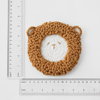 Sous-verre en forme d'ours minimaliste fait main, adorable décoration de table douce, cadeau pour la maison et le café