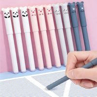 Bolígrafo de Gel Borrable de Plástico Personalizado al por Mayor, 0.38mm, con Adorno de Animalito Kawaii, Tinta Azul y Negra, Escritura Suave, para Estudiantes y Niños, Regalo