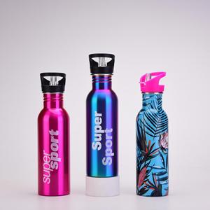 Single-layer Sport Stainless <b>Steel</b> Water <b>Bottle</b> with Flip Straw Lid Portable Outdoor Sports Flask for Gym, Cycling Custom Logo - Product Image 2