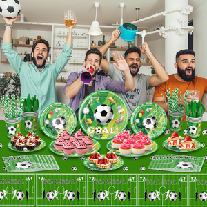 Coppa <span class=keywords><strong>di</strong></span> calcio sport a tema <span class=keywords><strong>festa</strong></span> stoviglie calcio usa e getta <span class=keywords><strong>di</strong></span> carta Set <span class=keywords><strong>di</strong></span> stoviglie <span class=keywords><strong>per</strong></span> feste <span class=keywords><strong>di</strong></span> <span class=keywords><strong>compleanno</strong></span> decorazioni - Product Image 2