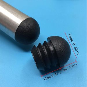 Embouts de tuyauterie ronds en plastique noir pour pieds de table, de <span class=keywords><strong>chaise</strong></span> et de meubles avec finition moulée - Product Image 4