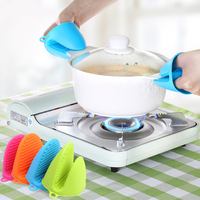 Mitaines d'isolation Anti-brûlure en silicone, cuisine, four, pince à main, résistant à la chaleur, pour four à micro-ondes