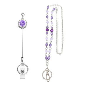 Perle violette perle croisière lanières <span class=keywords><strong>porte</strong></span>-clés <span class=keywords><strong>porte</strong></span>-clés <span class=keywords><strong>cou</strong></span> sangles collier - Product Image 6