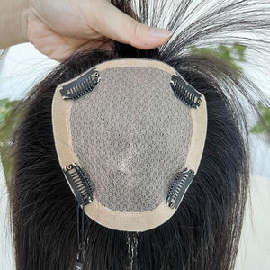 วิกผมจริงทำจากผ้าไหมที่ศีรษะ<span class=keywords><strong>ล้าน</strong></span>สำหรับ<span class=keywords><strong>ผู้หญิง</strong></span>แถมฟรี100% ขอบผมมนุษย์แบบเรมมี่ - Product Image 2