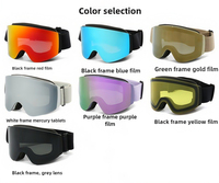 Usine en Stock Fabrication Coupe-Vent Logo Personnalisé Anti-buée Lunettes de Luxe UV400 Snowboard Mountain Ski Flip Top Cover Goggles