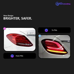 ชุดไฟท้ายรถยนต์ C-Class W205 ปี 2015-2018 สีแดงใหม่ ABS LED ไฟเลี้ยวแบบไหล C180 12V ไฟท้าย 555 ใหม่ LED - Product Image 5