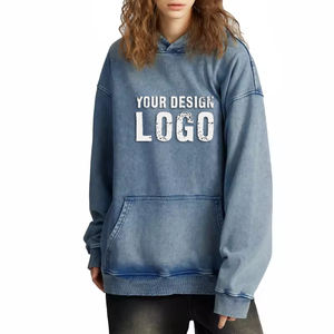 Sweat à capuche pour femme surdimensionné en coton lourd de 450 g, lavé, avec logo personnalisé, de haute qualité, ample, épaules tombantes, taille plus - Product Image 1