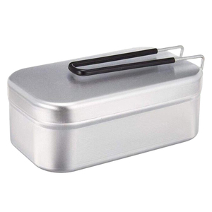 Outdoor Backpack Aluminum Camping Mess Tin Aluminium Lunch Box With Stainless Steel Handle