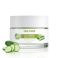 Crème pour les yeux à l'acide hyaluronique biologique et au collagène, masque en feuille de concombre, formule végane, anti-âge, réduit les cernes et les poches