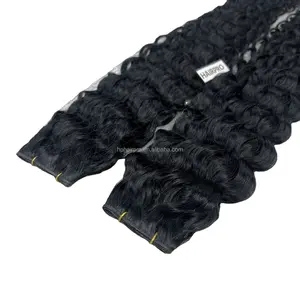 Micro Kralen Genie Weft Haar Weave In Natuurlijke Zwarte Kleur Krullend Haar Human Hair Extension