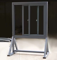 Ventana corredera RG81, buen precio, ventana de alta calidad, aislamiento acústico, ventanas corredizas de vidrio de aleación de aluminio