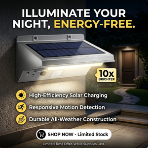 Lámpara de Pared LED <span class=keywords><strong>Solar</strong></span> con Sensor de Movimiento, Lámpara de Pared Exterior de Acero Inoxidable para Terrazas, Cercas y Patios - Product Image 1