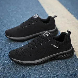 Lightweight soft MD sole mens extra size casual jogging running walking style black shoes sneakers trainers footwear