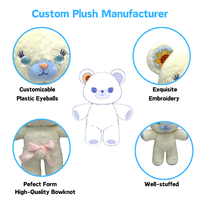 Fabricant de cadeaux de Noël personnalisés en peluche, peluche personnalisée, figurines en peluche, jouets en peluche, ours en peluche personnalisé