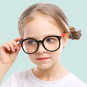 Marco de Seguridad de silicona para niños y niñas, gafas ópticas grandes y redondas de marca, gran oferta