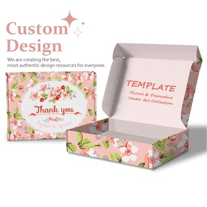 Bán buôn tùy chỉnh in độc đáo nhỏ màu hồng màu in quần áo đồ lót sóng bao bì đóng gói vận chuyển hộp bưu phẩm - Product Image 4