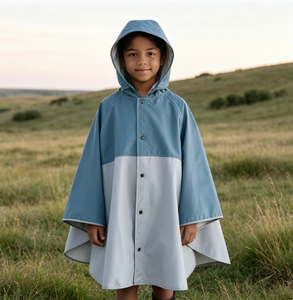 Impermeabile per Bambini Antivento Traspirante con Cappuccio per Attività all'Aperto - Design Bicolore Elegante e Carino - Product Image 3