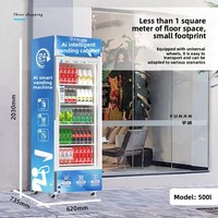 Vente directe usine : Distributeurs automatiques réfrigérés intelligents sans personnel, en acier galvanisé, alimentés par l'IA, pour un service en libre-service 24h/24 avec scanner