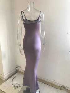 לוגו מותאם אישית שמלת קיץ dupes שמלה ארוכה מודאלי סלון נשים maxi bleasic ללא שרוולים - Product Image 4