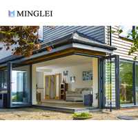 Nouvelles Portes Pliantes en Aluminium AS2047 pour Extérieur, Double Vitrage, Isolation Phonique, Style Accordéon, Modèle 2026